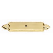 Bella 4-1/4" Traditional Solid Brass Cabinet Knob Backplate