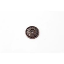 Fiore 1-3/8" Round Solid Brass Embossed Flower Cabinet Knob Backplate