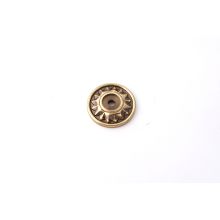 Fiore 1-3/8" Round Solid Brass Embossed Flower Cabinet Knob Backplate