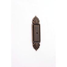 Fiore 4" Tall Ornamental Solid Brass Cabinet Drawer Knob Backplate