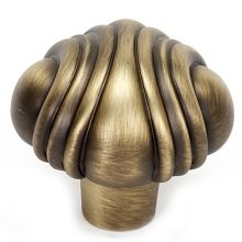 Venetian 1-1/2" Elegant Luxury Ridged Mushroom Solid Brass Cabinet Knob / Drawer Knob