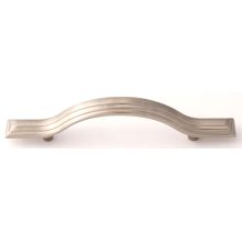 Geometric 3-1/2" Center to Center Solid Brass Ridged Arch Bow Cabinet Handle / Drawer Pull