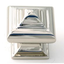 Geometric 1-1/4" Square Pyramid Solid Brass Cabinet Knob / Drawer Knob