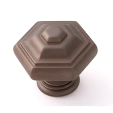 Geometric 1-1/4" Elegant Faceted Geometric Solid Brass Cabinet Knob / Drawer Knob