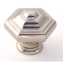 Geometric 1-1/4" Elegant Faceted Geometric Solid Brass Cabinet Knob / Drawer Knob