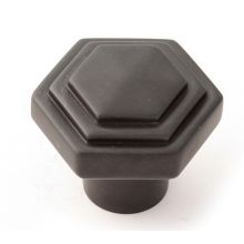 Geometric 1-1/4" Modern Industrial Faceted Solid Brass Cabinet Knob / Drawer Knob