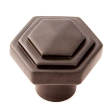 Geometric 1-1/4" Modern Industrial Faceted Solid Brass Cabinet Knob / Drawer Knob