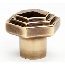 Geometric 1-1/4 Inch Geometric Solid Brass Cabinet Knob