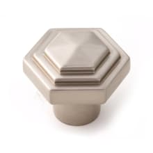 Geometric 1-1/4" Modern Industrial Faceted Solid Brass Cabinet Knob / Drawer Knob