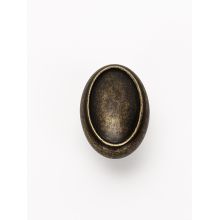 Classic Traditional 1-1/2" Oval Solid Brass Cabinet Knob / Drawer Knob