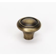 Classic Traditional 1-1/4" Round Ridged Mushroom Solid Brass Cabinet Knob / Drawer Knob