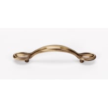 Classic Traditional 3-1/2" Center to Center Arch Bow Solid Brass Cabinet Handle / Drawer Pull