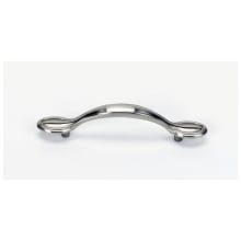 Classic Traditional 3-1/2" Center to Center Arch Bow Solid Brass Cabinet Handle / Drawer Pull