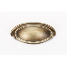 Classic Traditional 3-1/2" Center to Center Solid Brass Cabinet Cup Handle / Drawer Cup Pull