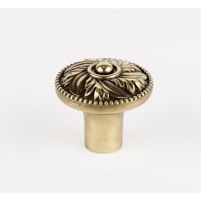 Hickory 1-1/4" Decorative Embossed Mushroom Solid Brass Cabinet Knob / Drawer Knob