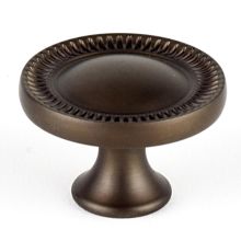 Regal 1-1/4" Traditional Ridged Edge Solid Brass Mushroom Cabinet Knob / Drawer Knob