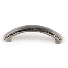 Regal 3: Center to Center Ridged Arch Bow Solid Brass Cabinet Handle / Drawer Pull