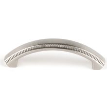 Regal 3: Center to Center Ridged Arch Bow Solid Brass Cabinet Handle / Drawer Pull