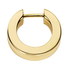 Convertibles 1-1/2" Flat Round Solid Brass Cabinet Ring Pull - RING ONLY - No Mount