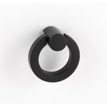 Contemporary 1-1/2" Round Cabinet Pull Drop Ring with Round Mount