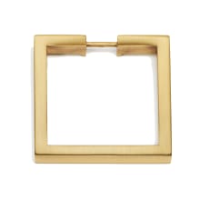 Convertibles Solid Brass 2-1/2" Flat Square Cabinet Ring Pull - RING ONLY - No Mount