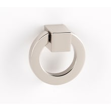 1-1/2 Inch Wide Round Ring Cabinet Pull with Square Mount