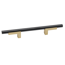 Vita Bella 3-1/2" Center to Center Modern Smooth Bar Cabinet Handle with "L" Posts - Made in Italy