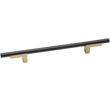 Vita Bella 8" Center to Center Modern Smooth Bar Cabinet Pull with "L" Posts - Made in Italy