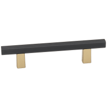 Quadrato 3-1/2" Center to Center Modern Smooth Square Cabinet Bar Handle / Drawer Bar Pull - Italy