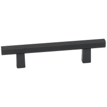 Quadrato 4" Center to Center Modern Smooth Square Cabinet Bar Handle / Drawer Bar Pull - Italy