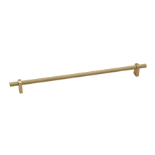 Vita Bella 12" Center to Center Modern Knurled Bar Large Cabinet Handle Pull with Eye Posts - Made in Italy