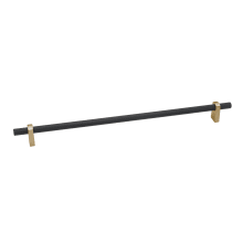 Vita Bella 12" Center to Center Modern Knurled Bar Large Cabinet Handle Pull with Eye Posts - Made in Italy