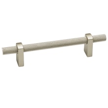 Vita Bella 4" Center to Center Modern Industrial Knurled Bar Cabinet Handle / Drawer Pull with Eye Posts - Made in Italy