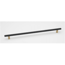 Vita Bella 18" Center to Center Modern Knurled Bar Large Cabinet Handle Pull