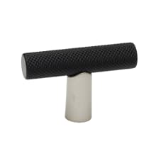 Vita Bella 1-3/4" Modern Knurled Industrial "T" Bar Designer Cabinet Knob / Drawer Bar Knob