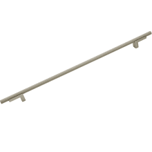 Vita Bella 14" Center to Center Modern Knurled Bar Large Cabinet Handle Pull with "L" Posts - Made in Italy