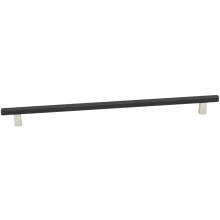 Quadrato 18" Center to Center Modern Grooved Square Cabinet Bar Handle / Drawer Bar Pull - Italy