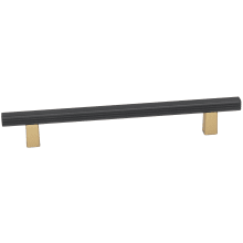 Quadrato 6" Center to Center Modern Grooved Square Cabinet Bar Handle / Drawer Bar Pull - Italy