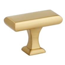 Manhattan 1-5/8" Sleek Rectangular Solid Brass T Cabinet Knob / Drawer Knob