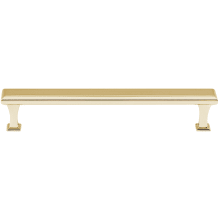 Manhattan 6" Center to Center Contemporary Flat Bar Solid Brass Cabinet Handle / Drawer Pull