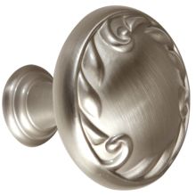 Ornate 1-1/2" Scrolled Edge Elegant Traditional Mushroom Solid Brass Cabinet Knob / Drawer Knob