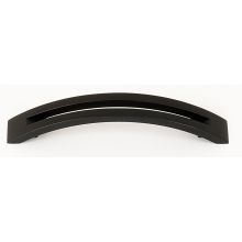 Modern Slit Top 4" Center to Center Arch Bow Solid Brass Barrette Style Cabinet Handle / Drawer Pull