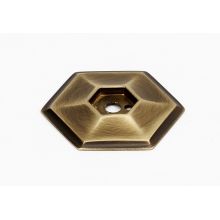 Nicole 1-1/2" Geometric Solid Brass 6 Side Cabinet Knob Backplate