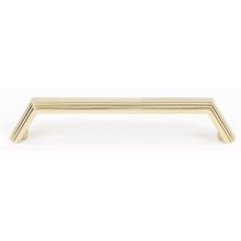 Nicole 4" Center to Center Modern Angled Ridged Solid Brass Cabinet Handle / Drawer Pull
