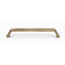Nicole Modern Solid Brass 6" Center to Center Angled Ridged Cabinet Handle / Drawer Pull