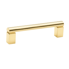 Vogue 4" Center to Center Solid Brass Bold Cabinet Handle / Drawer Pull