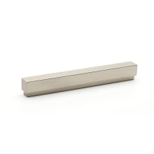 Tempo 8" Center to Center Modern Linear Solid Brass Block Flush Mount Cabinet Handle with Recessed Lip Grip