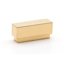 Simplicity 1-1/2" Center to Center Solid Brass Linear Flush Mount Rectangular Cabinet Handle / Drawer Pull