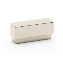 Simplicity 1-1/2" Center to Center Solid Brass Linear Flush Mount Rectangular Cabinet Handle / Drawer Pull