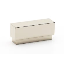 Simplicity 3-1/2" Center to Center Solid Brass Linear Flush Mount Rectangular Cabinet Handle / Drawer Pull